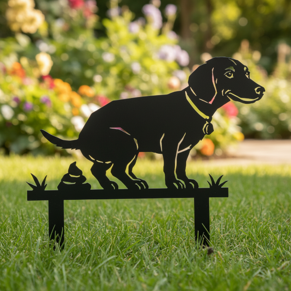 Cheeky Dachshund Garden Stake