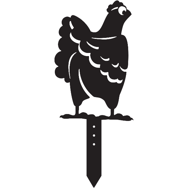 Large Chicken Garden Stake