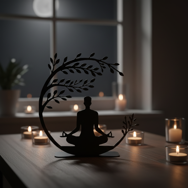 Yoga Meditation Candle Holder