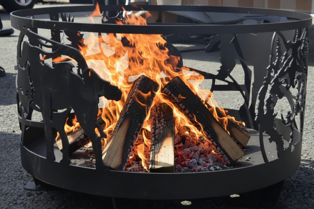 Firepit Ring - Howling Wolf