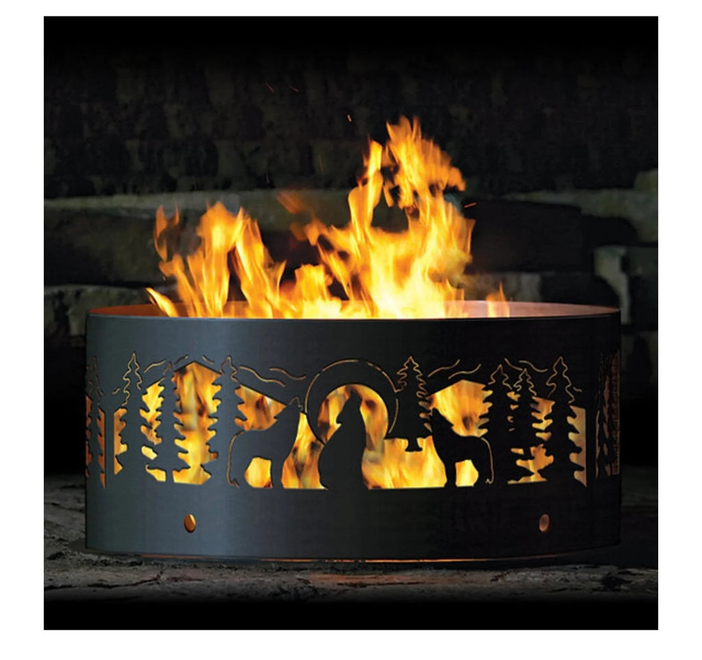 Firepit Ring - Howling Wolf