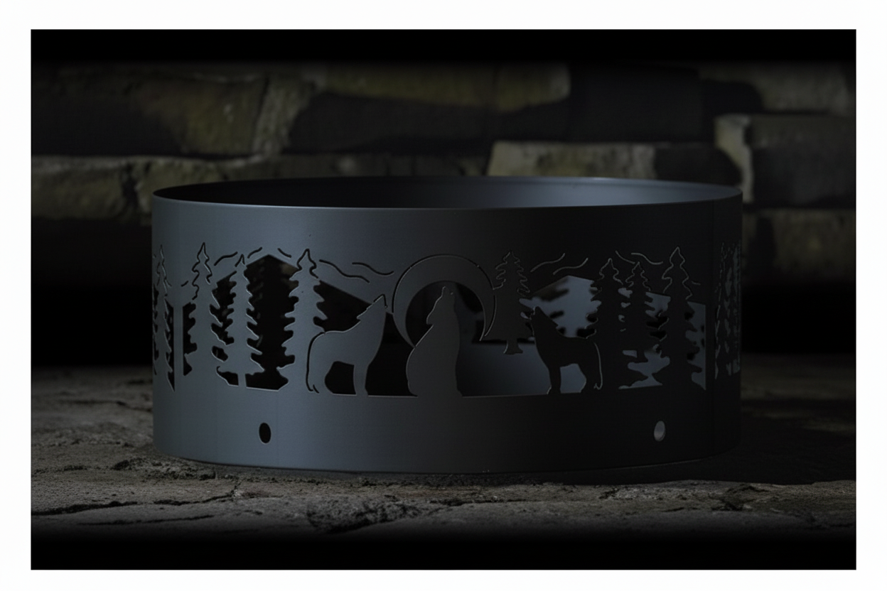 Firepit Ring - Howling Wolf