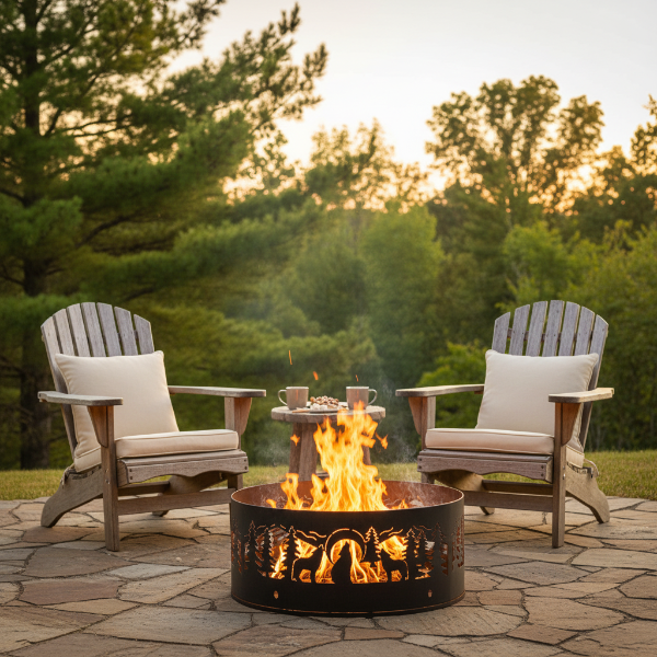 Firepit Ring - Howling Wolf
