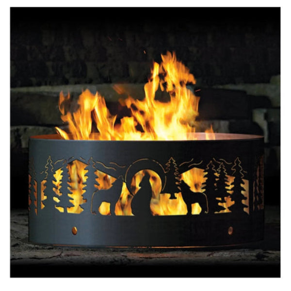 Firepit Ring - Howling Wolf