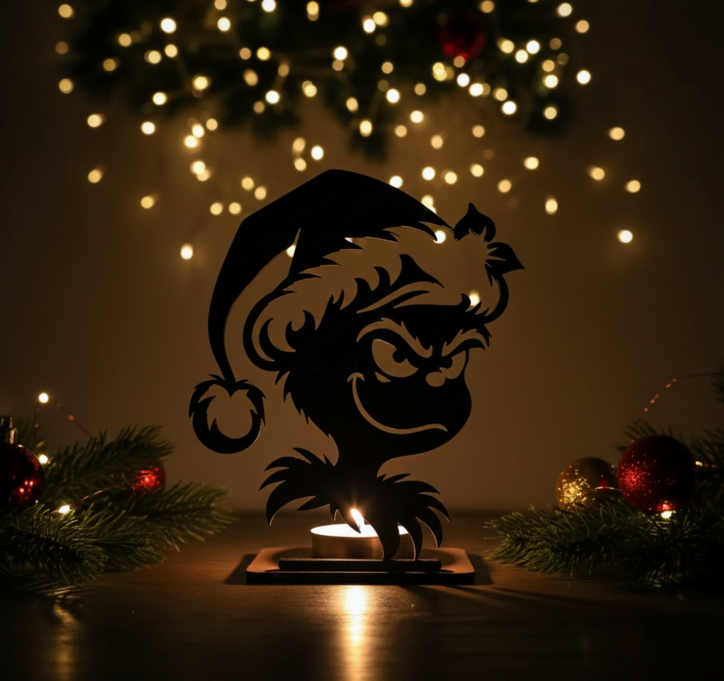 Grinch Candle Holder