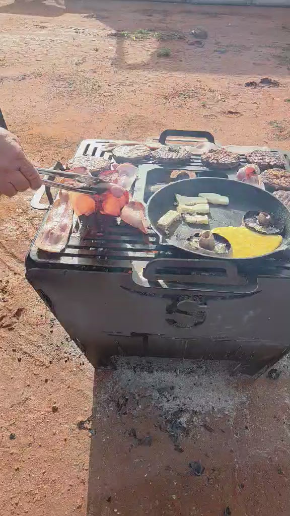 Square Compact Firepit/BBQ