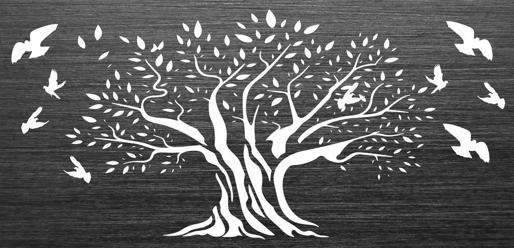 Tree of Life with Birds Privacy Screen & Decorative Fence Panel
